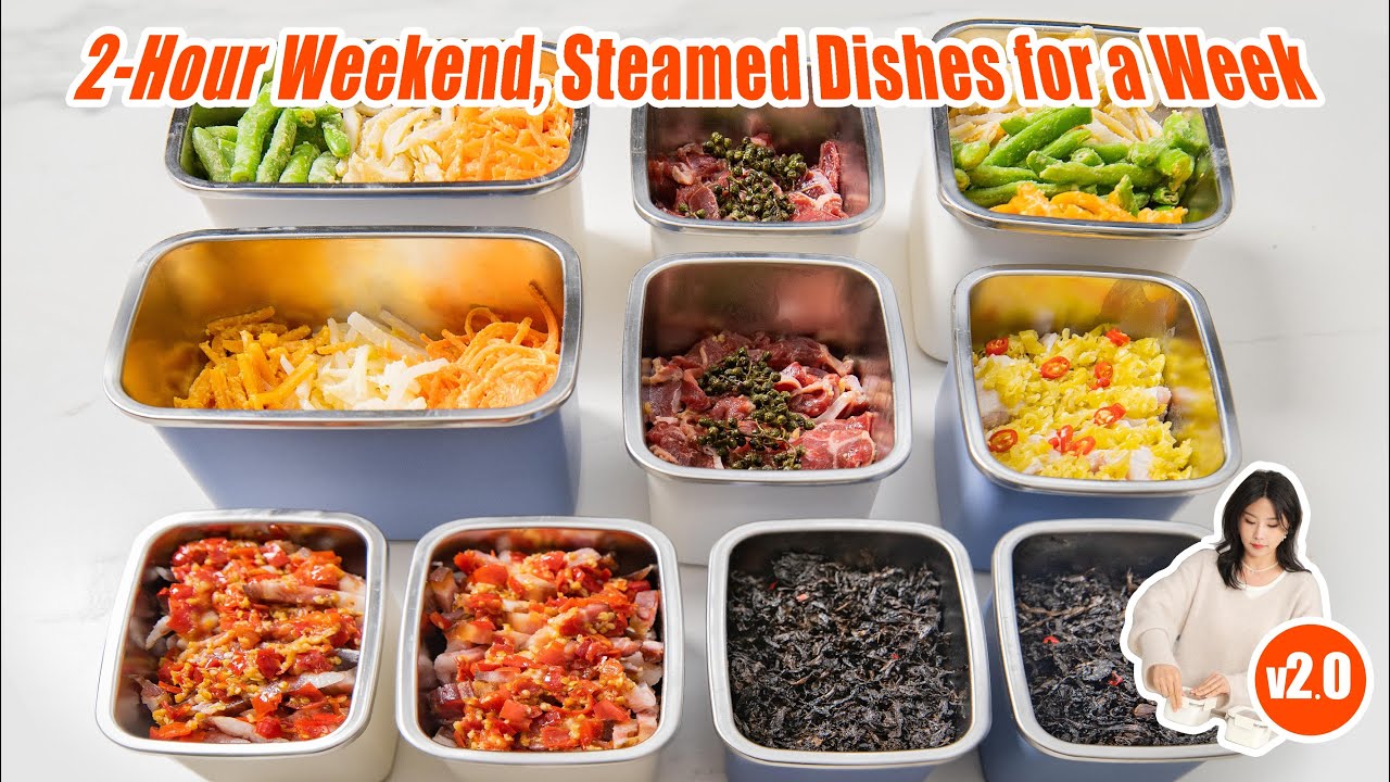 Lazy Meal Prep Steamed Dishes (5-in-1)