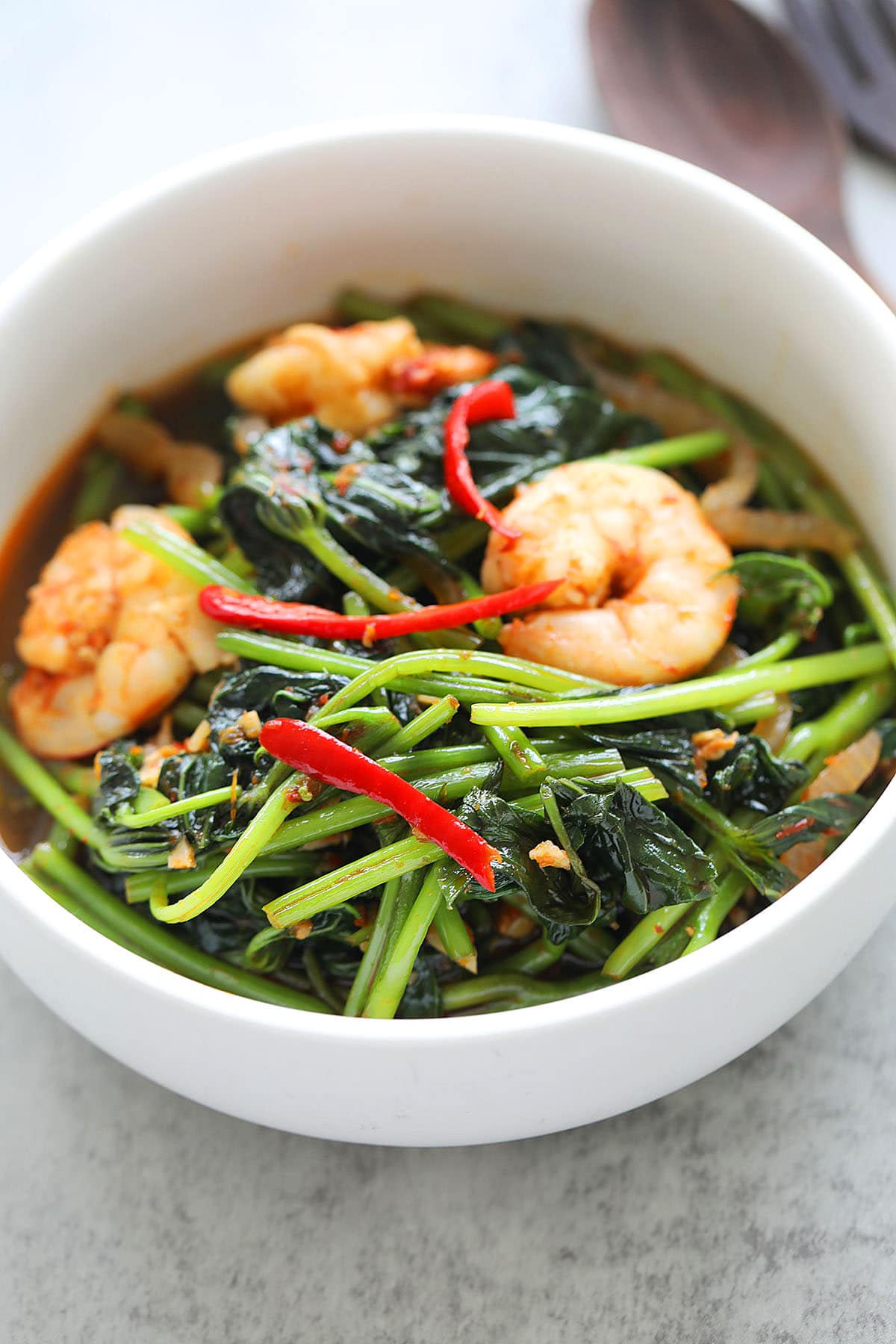 Sweet Potato Leaves with Sambal