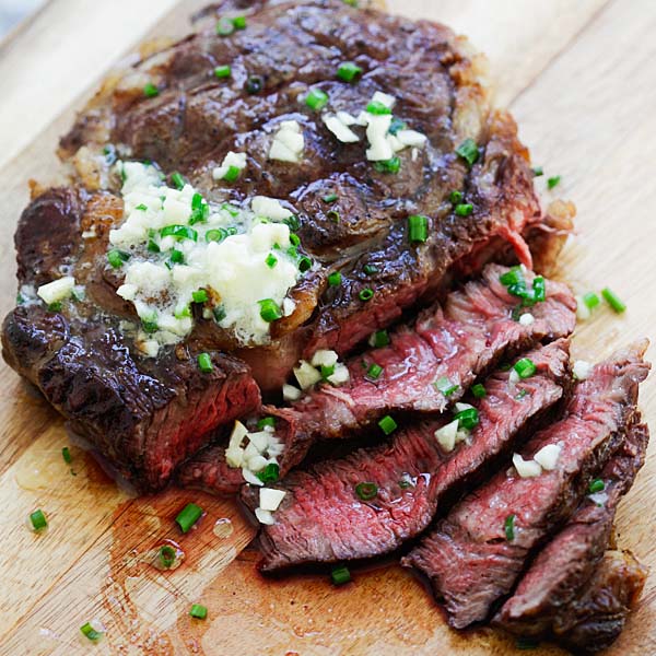 Garlic Chive Butter Grilled Steak