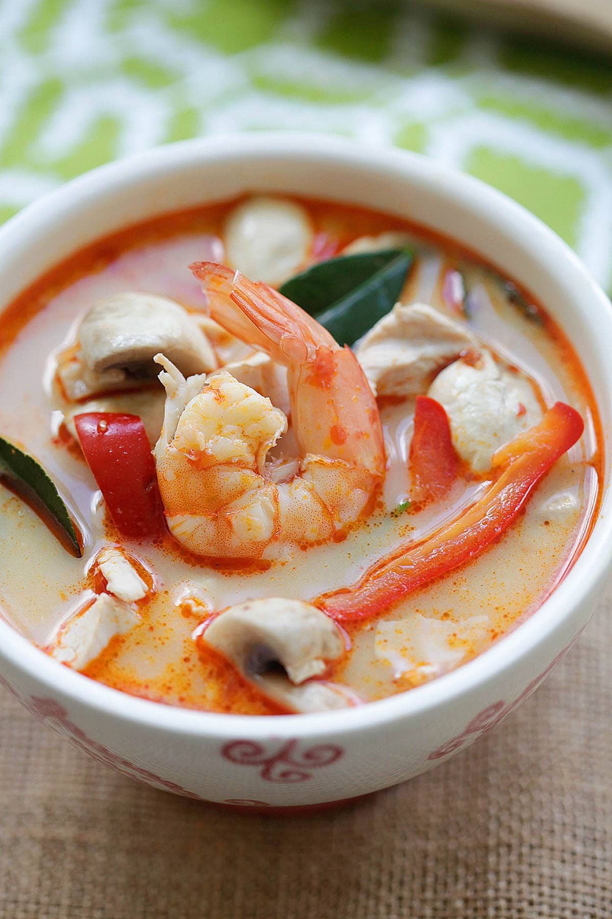 Thai Coconut Soup with Chicken and Shrimp (Tom Kha)