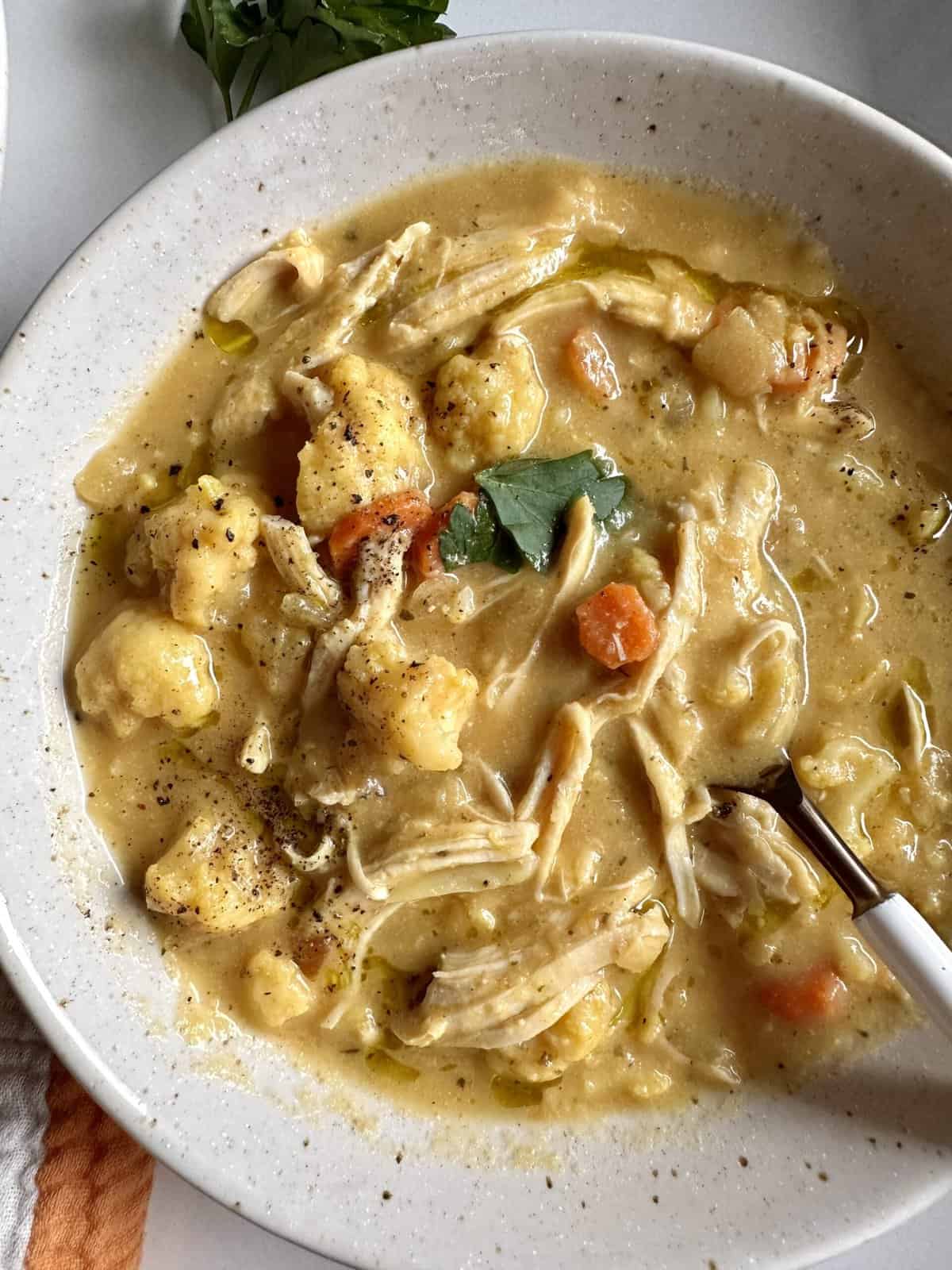 Anti-Inflammatory Cauliflower Chicken Soup